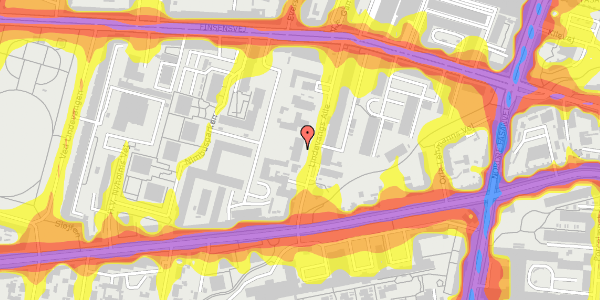 Trafikstøjkort på Lindevangs Alle 5, kl. 1, 2000 Frederiksberg