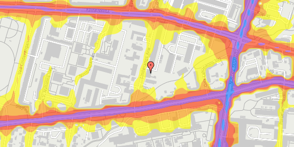 Trafikstøjkort på Lindevangs Alle 6, st. th, 2000 Frederiksberg