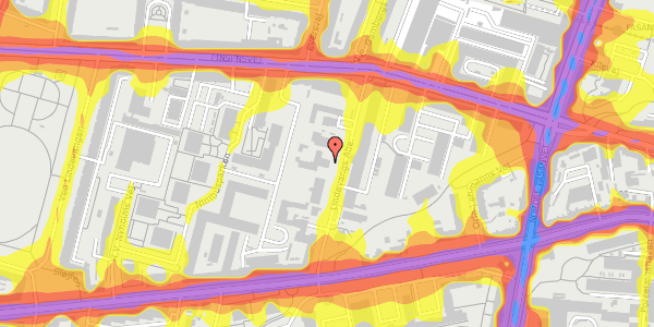 Trafikstøjkort på Lindevangs Alle 7, 2000 Frederiksberg