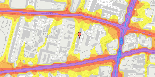 Trafikstøjkort på Lindevangs Alle 10, kl. , 2000 Frederiksberg