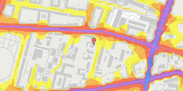 Trafikstøjkort på Lindevangs Alle 11, st. th, 2000 Frederiksberg