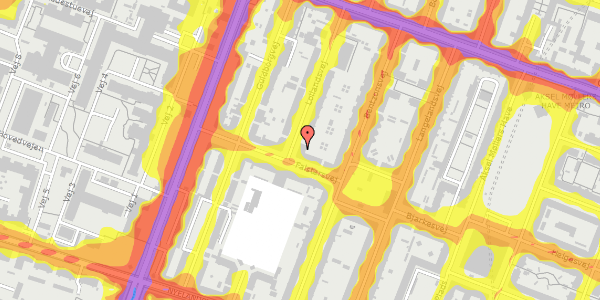 Trafikstøjkort på Lollandsvej 24, 1. th, 2000 Frederiksberg