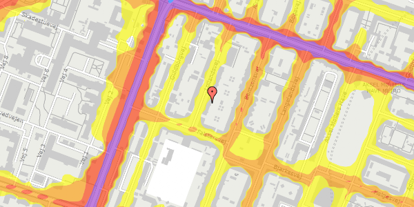 Trafikstøjkort på Lollandsvej 28, 2. th, 2000 Frederiksberg