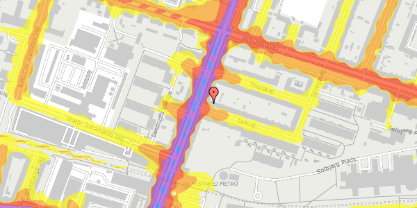 Trafikstøjkort på Lyøvej 1, 2. th, 2000 Frederiksberg