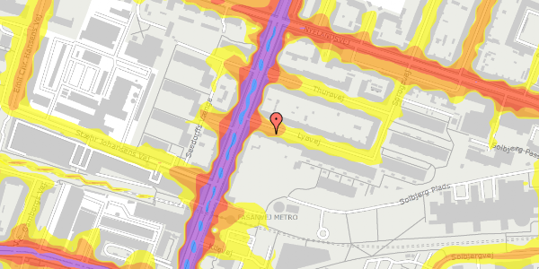 Trafikstøjkort på Lyøvej 6, 1. th, 2000 Frederiksberg