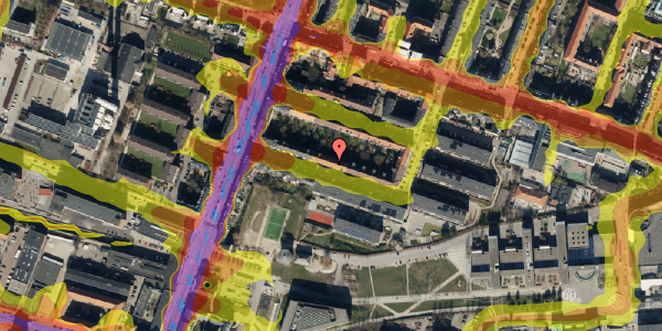 Trafikstøjkort på Lyøvej 13, 3. th, 2000 Frederiksberg