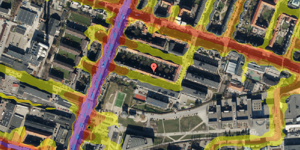 Trafikstøjkort på Lyøvej 15, 3. th, 2000 Frederiksberg