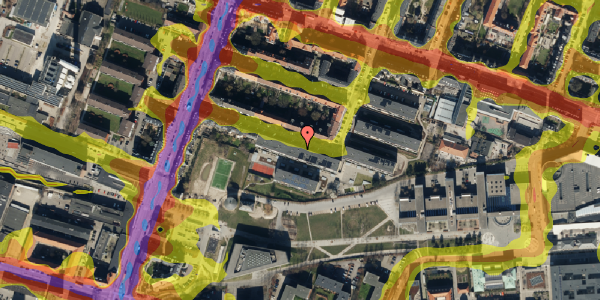 Trafikstøjkort på Lyøvej 20, st. mf, 2000 Frederiksberg