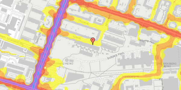 Trafikstøjkort på Lyøvej 22, st. tv, 2000 Frederiksberg