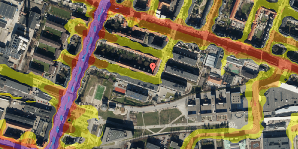 Trafikstøjkort på Lyøvej 23, 4. th, 2000 Frederiksberg