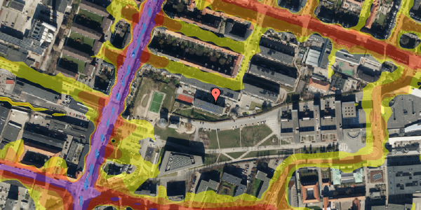 Trafikstøjkort på Lyøvej 28, st. th, 2000 Frederiksberg