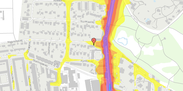 Trafikstøjkort på Magnoliavej 7, st. tv, 2000 Frederiksberg