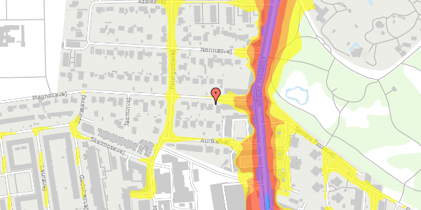 Trafikstøjkort på Magnoliavej 11, st. , 2000 Frederiksberg