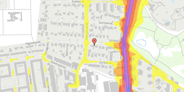 Trafikstøjkort på Magnoliavej 17, 2000 Frederiksberg