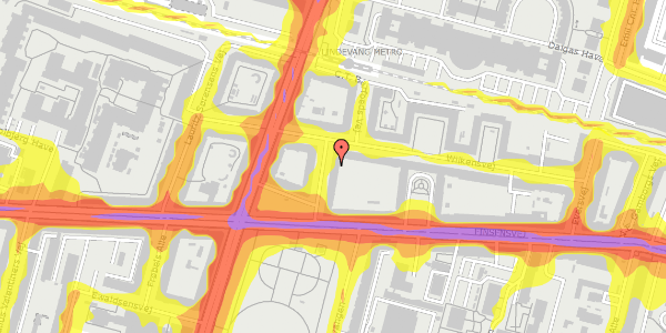 Trafikstøjkort på Malthe Bruuns Vej 8, 1. th, 2000 Frederiksberg