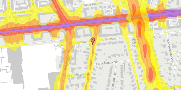 Trafikstøjkort på Marielystvej 6, 2000 Frederiksberg