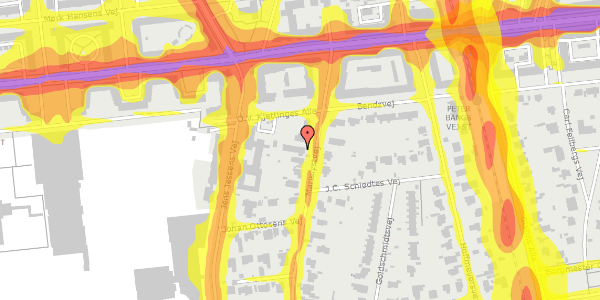 Trafikstøjkort på Marielystvej 10A, 2000 Frederiksberg