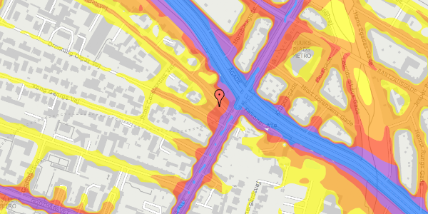 Trafikstøjkort på Mariendalsvej 1, 1. th, 2000 Frederiksberg