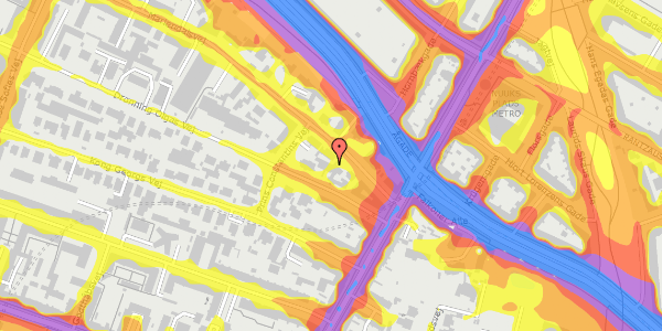 Trafikstøjkort på Mariendalsvej 7, st. , 2000 Frederiksberg