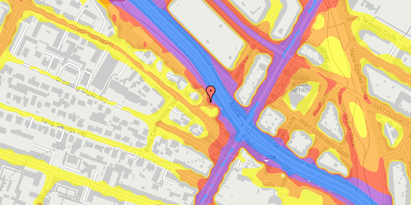 Trafikstøjkort på Mariendalsvej 8, 1. , 2000 Frederiksberg