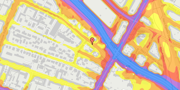 Trafikstøjkort på Mariendalsvej 9, 2000 Frederiksberg