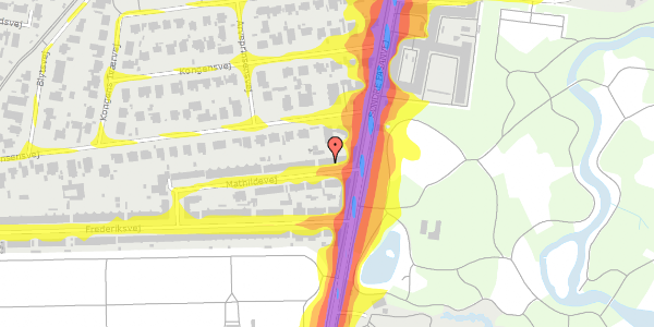 Trafikstøjkort på Mathildevej 4, 2. th, 2000 Frederiksberg