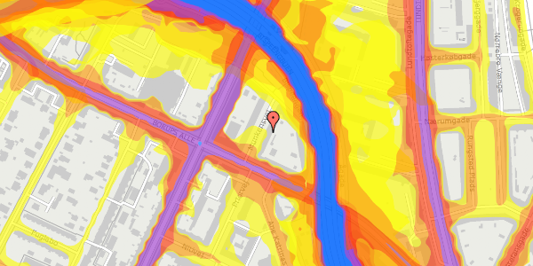 Trafikstøjkort på Munkensvej 6, 1. th, 2000 Frederiksberg