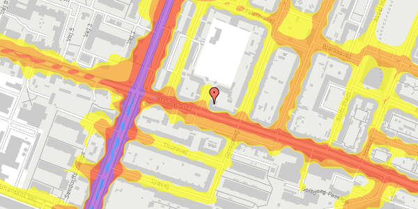 Trafikstøjkort på Nandrupsvej 2, 4. tv, 2000 Frederiksberg