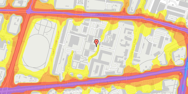 Trafikstøjkort på Nimbusparken 7, 1. 2, 2000 Frederiksberg