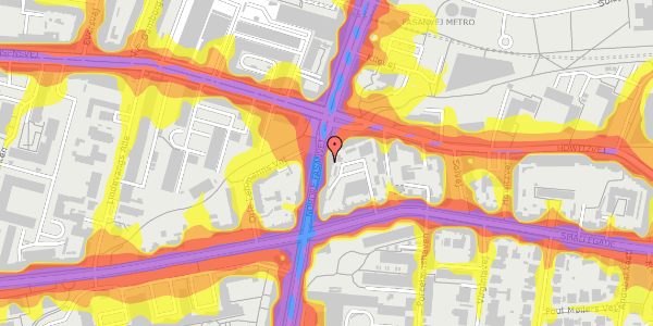 Trafikstøjkort på Nordre Fasanvej 10, st. th, 2000 Frederiksberg