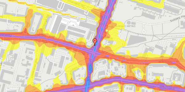 Trafikstøjkort på Nordre Fasanvej 13, 1. th, 2000 Frederiksberg