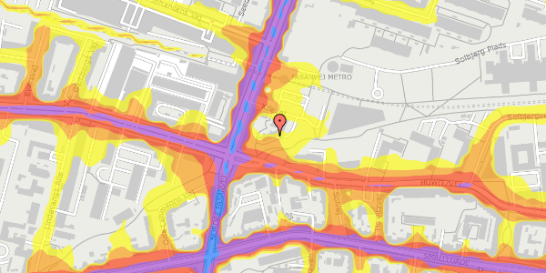 Trafikstøjkort på Nordre Fasanvej 14C, st. th, 2000 Frederiksberg