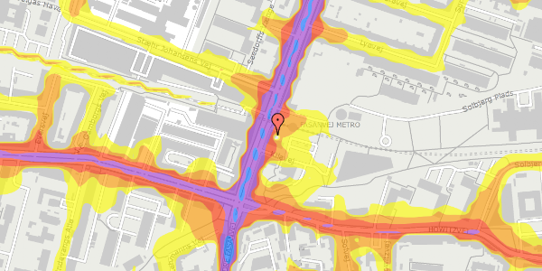 Trafikstøjkort på Nordre Fasanvej 26, st. tv, 2000 Frederiksberg