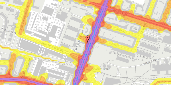 Trafikstøjkort på Nordre Fasanvej 33B, 2. tv, 2000 Frederiksberg