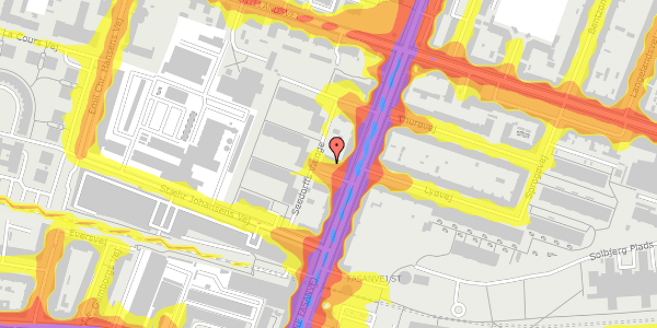 Trafikstøjkort på Nordre Fasanvej 37A, kl. 4, 2000 Frederiksberg