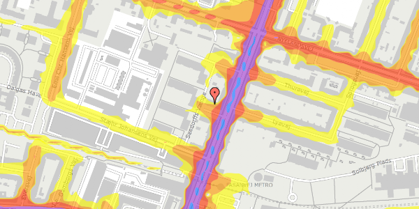 Trafikstøjkort på Nordre Fasanvej 37A, st. 3, 2000 Frederiksberg