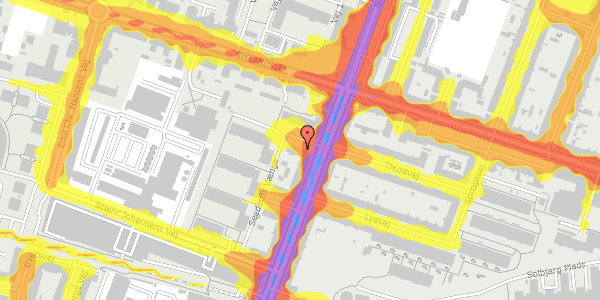 Trafikstøjkort på Nordre Fasanvej 41B, st. tv, 2000 Frederiksberg