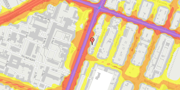 Trafikstøjkort på Nordre Fasanvej 78, st. th, 2000 Frederiksberg