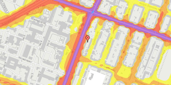 Trafikstøjkort på Nordre Fasanvej 80, st. th, 2000 Frederiksberg