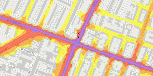 Trafikstøjkort på Nordre Fasanvej 83, st. , 2000 Frederiksberg