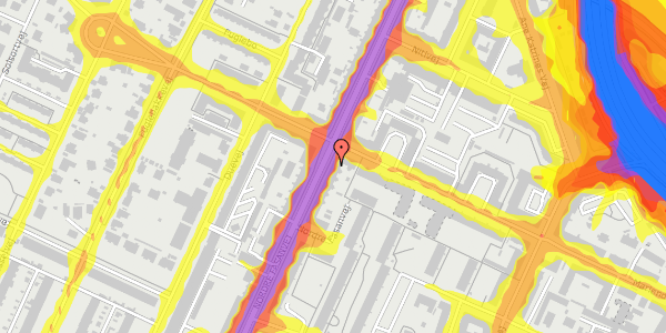 Trafikstøjkort på Nordre Fasanvej 132A, st. tv, 2000 Frederiksberg