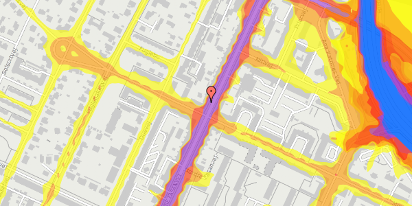 Trafikstøjkort på Nordre Fasanvej 137, st. mf, 2000 Frederiksberg