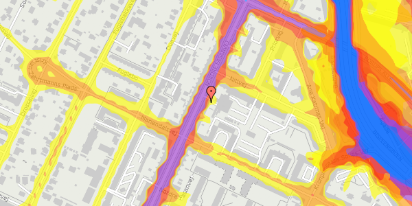 Trafikstøjkort på Nordre Fasanvej 140, st. , 2000 Frederiksberg