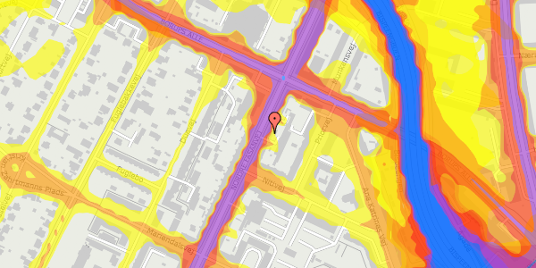 Trafikstøjkort på Nordre Fasanvej 150, 1. tv, 2000 Frederiksberg