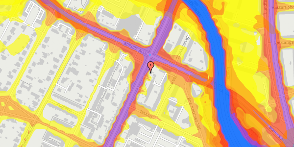 Trafikstøjkort på Nordre Fasanvej 154, st. , 2000 Frederiksberg