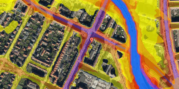 Trafikstøjkort på Nordre Fasanvej 154, 2. th, 2000 Frederiksberg