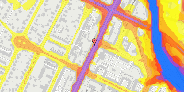 Trafikstøjkort på Nordre Fasanvej 155B, st. , 2000 Frederiksberg