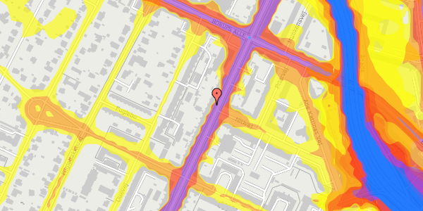 Trafikstøjkort på Nordre Fasanvej 161, 1. tv, 2000 Frederiksberg