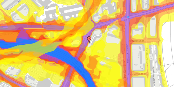 Trafikstøjkort på Nordre Fasanvej 184, st. th, 2000 Frederiksberg