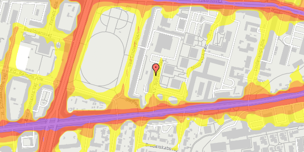 Trafikstøjkort på H.V. Nyholms Vej 15, st. th, 2000 Frederiksberg